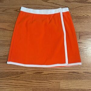 Urban Outfitters Vibrant Orange Skirt with White Accent